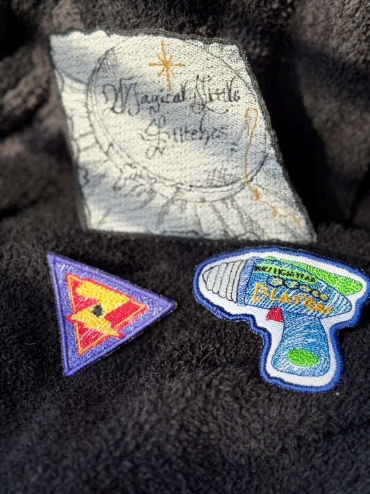 AstroBlasters Inspired Embroidered Patch: Astro Blaster and Target