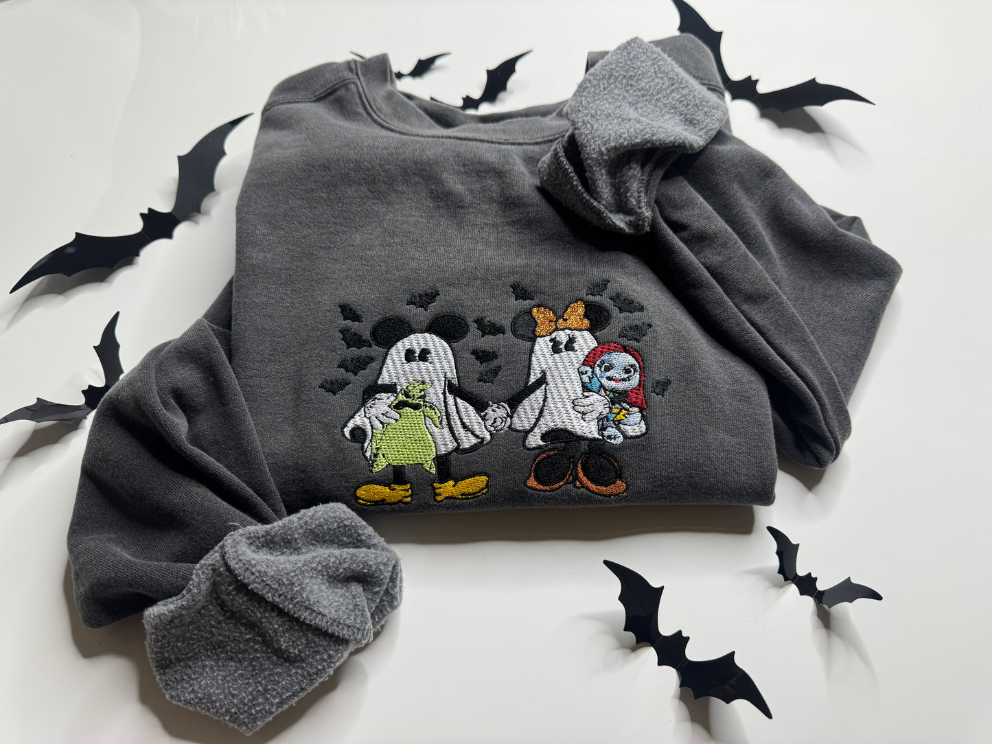Embroidered Halloween ghost sweater