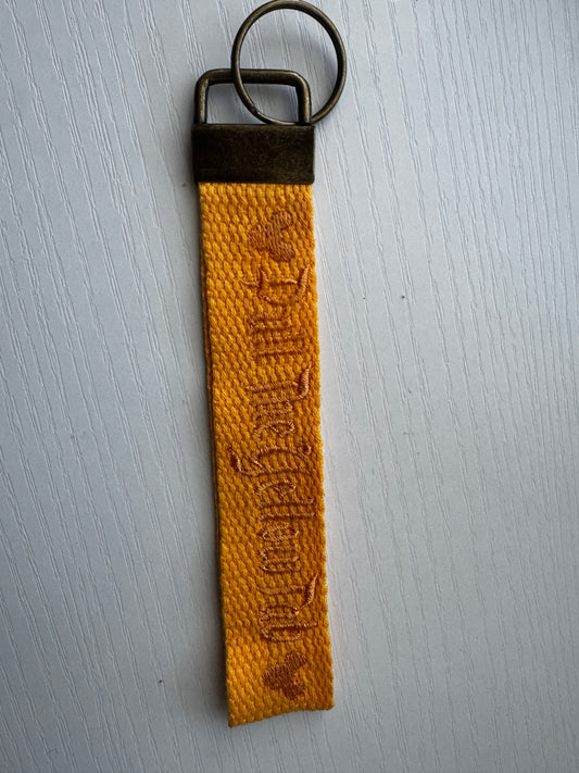 Pull the Yellow Tab Wristlet Keychain – Cute Bag Accessory