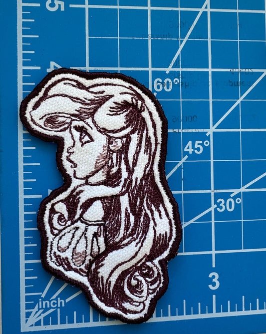 Ariel iron on patch, iron on patch, embroidered patch, patches for jackets, Disney patch, patches for hats, patches for bags