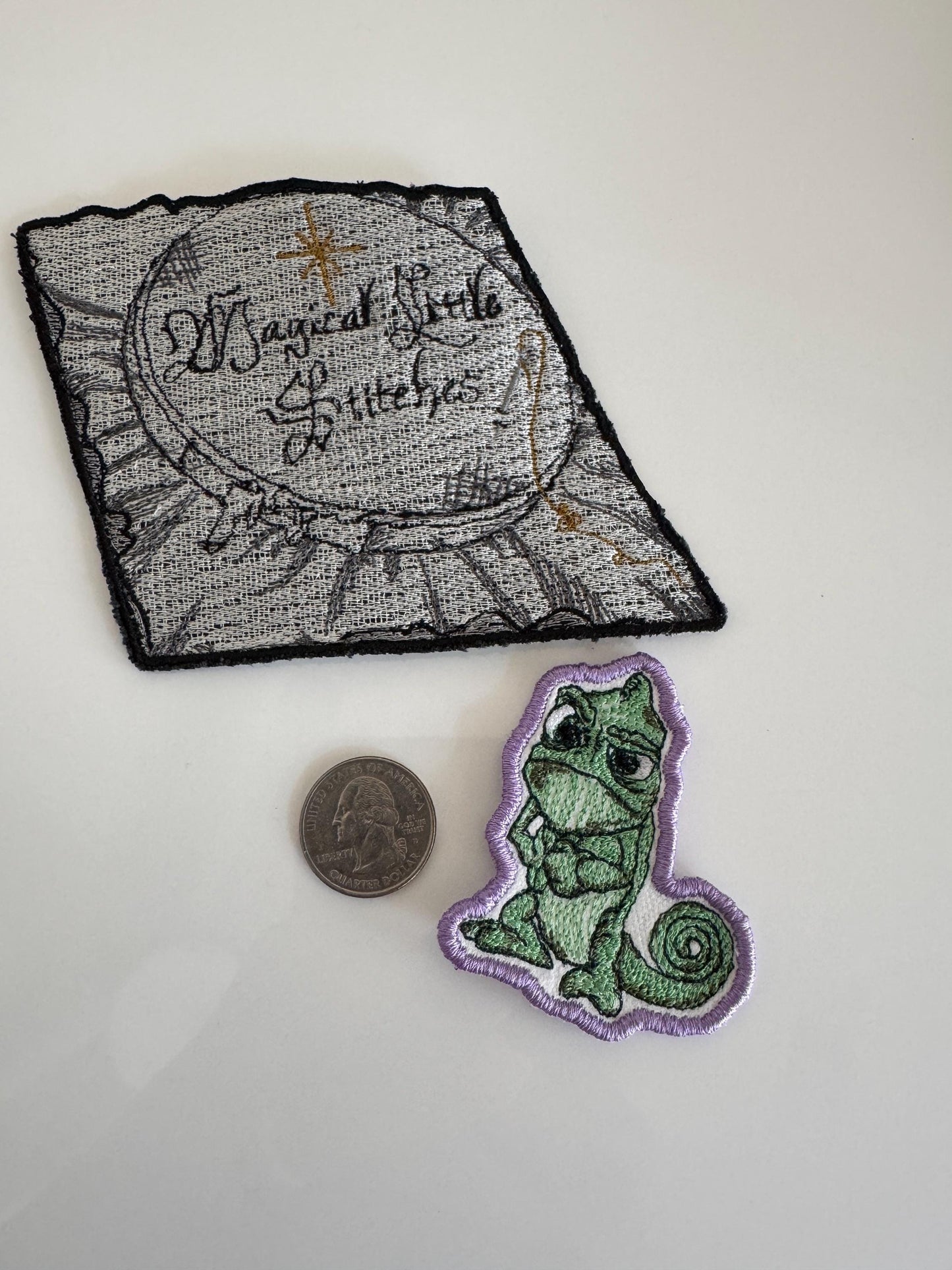 Pascal inspired Iron On Patch: Tangled Inspired Embroidered Applique