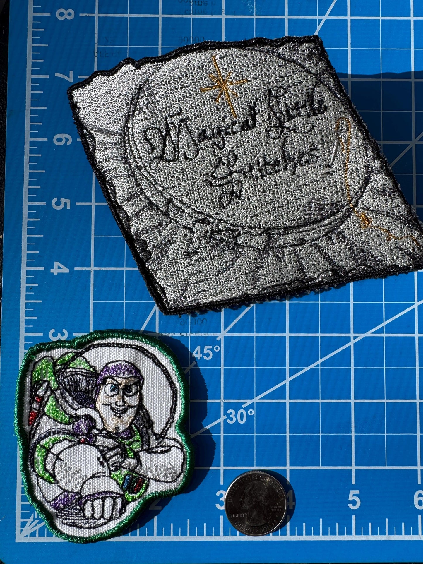Buzz Lightyear inspired  Iron On Patch: Toy Story Sketch Style Embroidered Applique