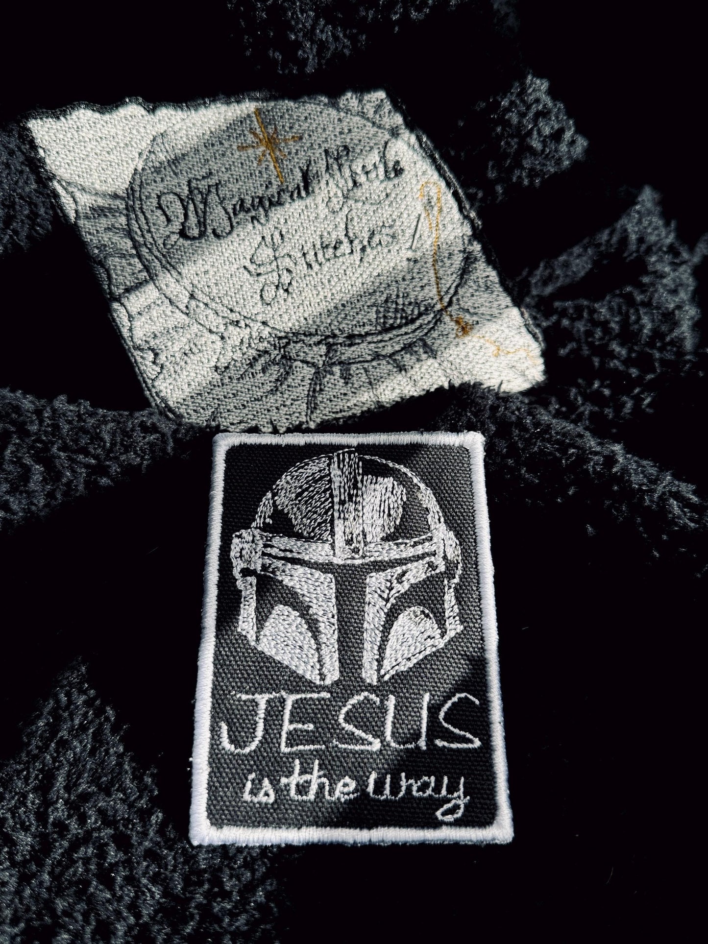 Jesus is the Way Mandalorian inspired iron on patch, Star Wars unique patches, iron on patches for bags, jackets and hats