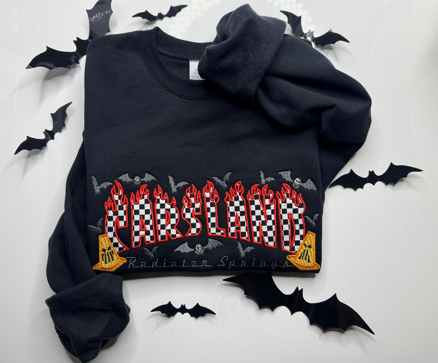 Spooky Cars Embroidered sweater