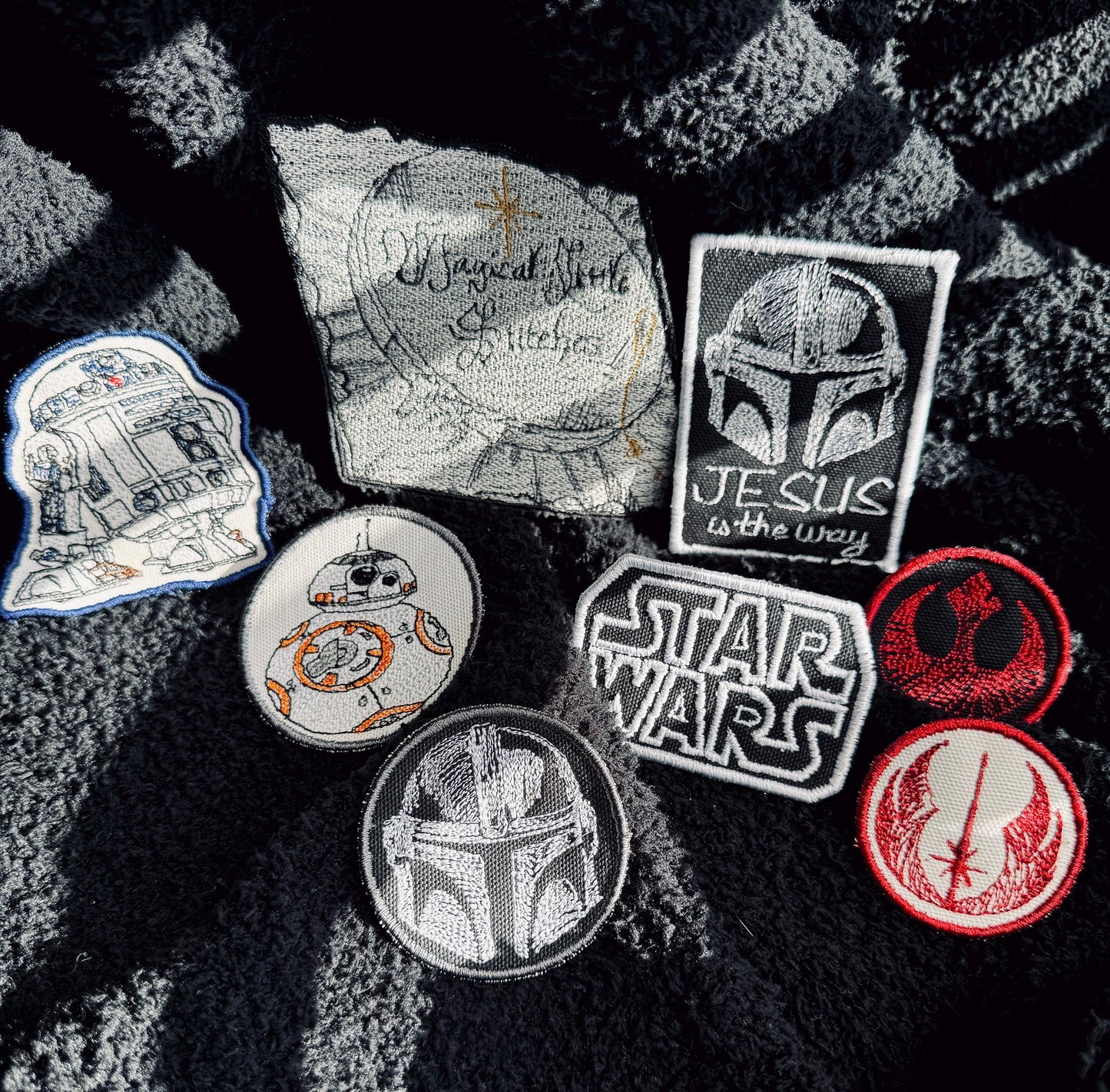 Jesus is the Way Mandalorian inspired iron on patch, Star Wars unique patches, iron on patches for bags, jackets and hats