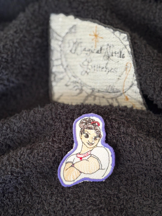 Luisa the beauty and the brawn inspired patch from the movie Encanto, iron on Encanto patch, Disney inspired patches, patches for bags