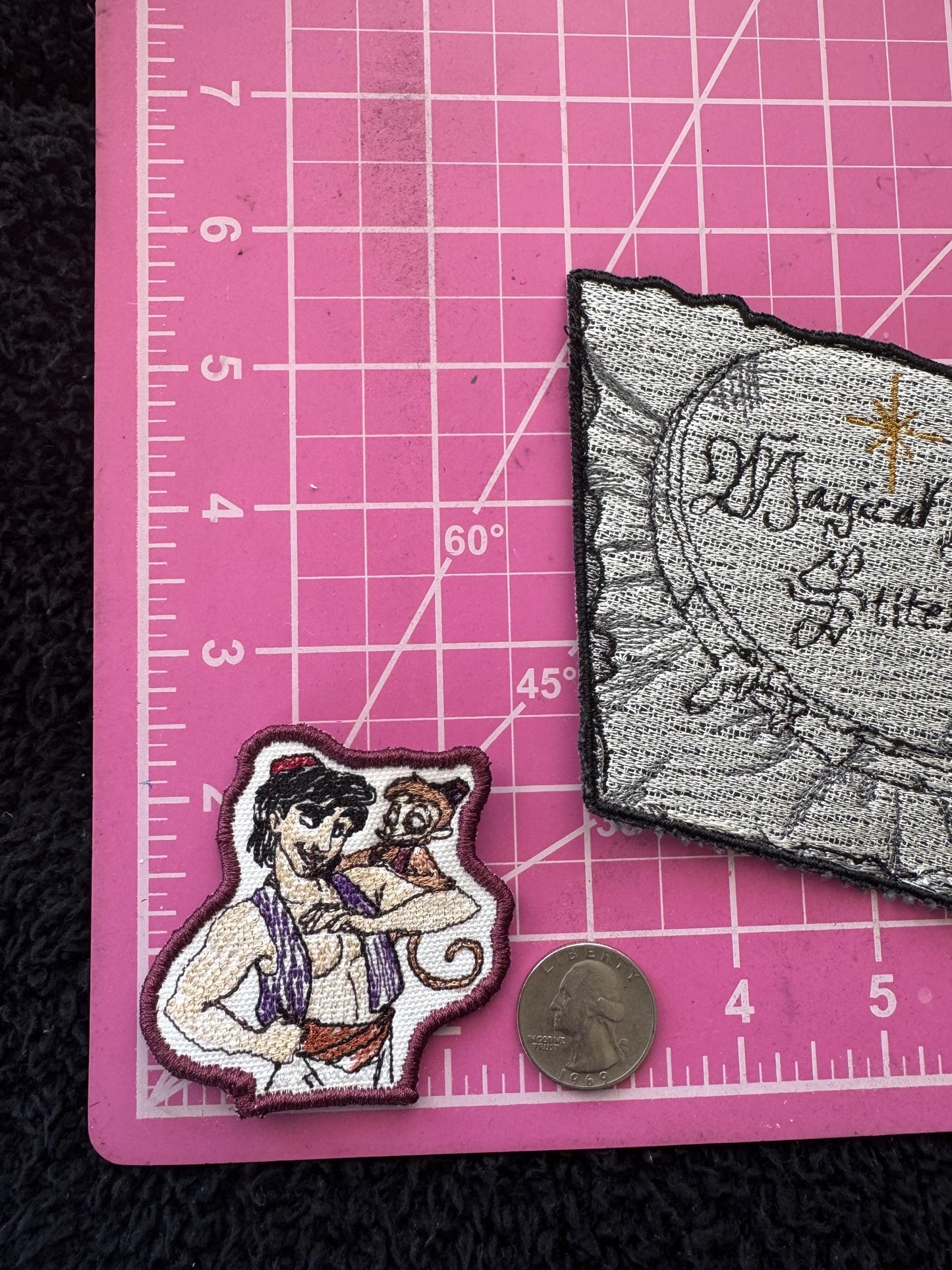 Princess Jasmine and Aladdin Embroidered Iron On Patches