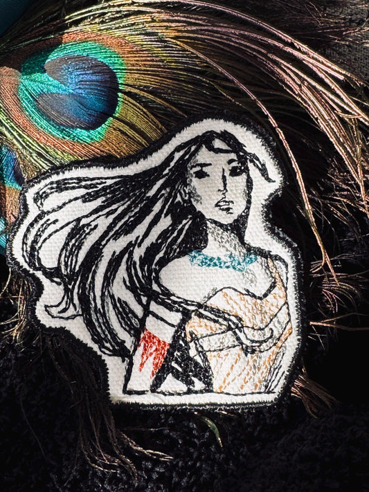 Pocahontas Iron-On Patch - Add a Touch of Magic to Your Wardrobe! iron-on patch, Embroidered patch, Disney patch, unique patches