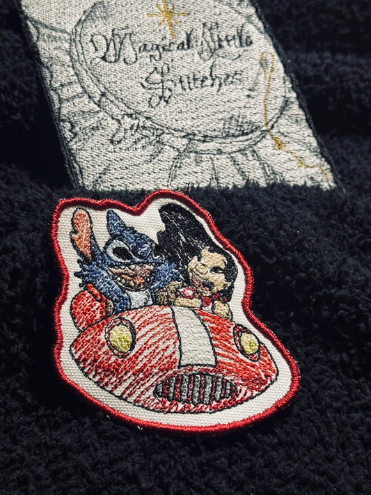 Lilo and Stitch  inspired Embroidered Iron-On Patch