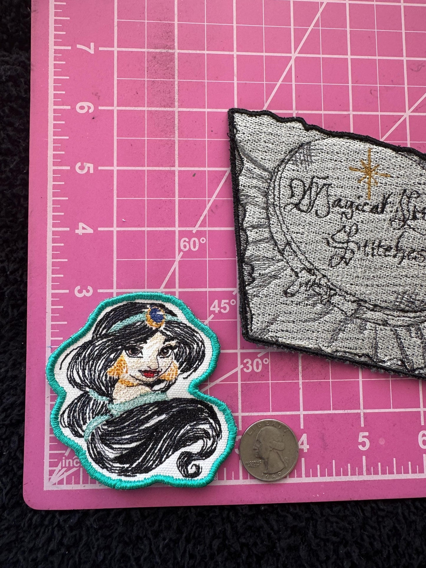 Princess Jasmine and Aladdin Embroidered Iron On Patches