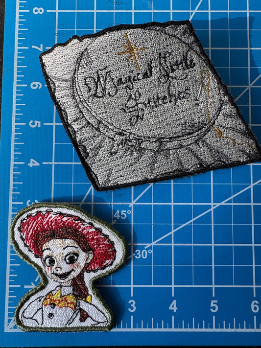 Cowgirl Jessie Embroidered Iron-On Patch: Toy Story Inspired