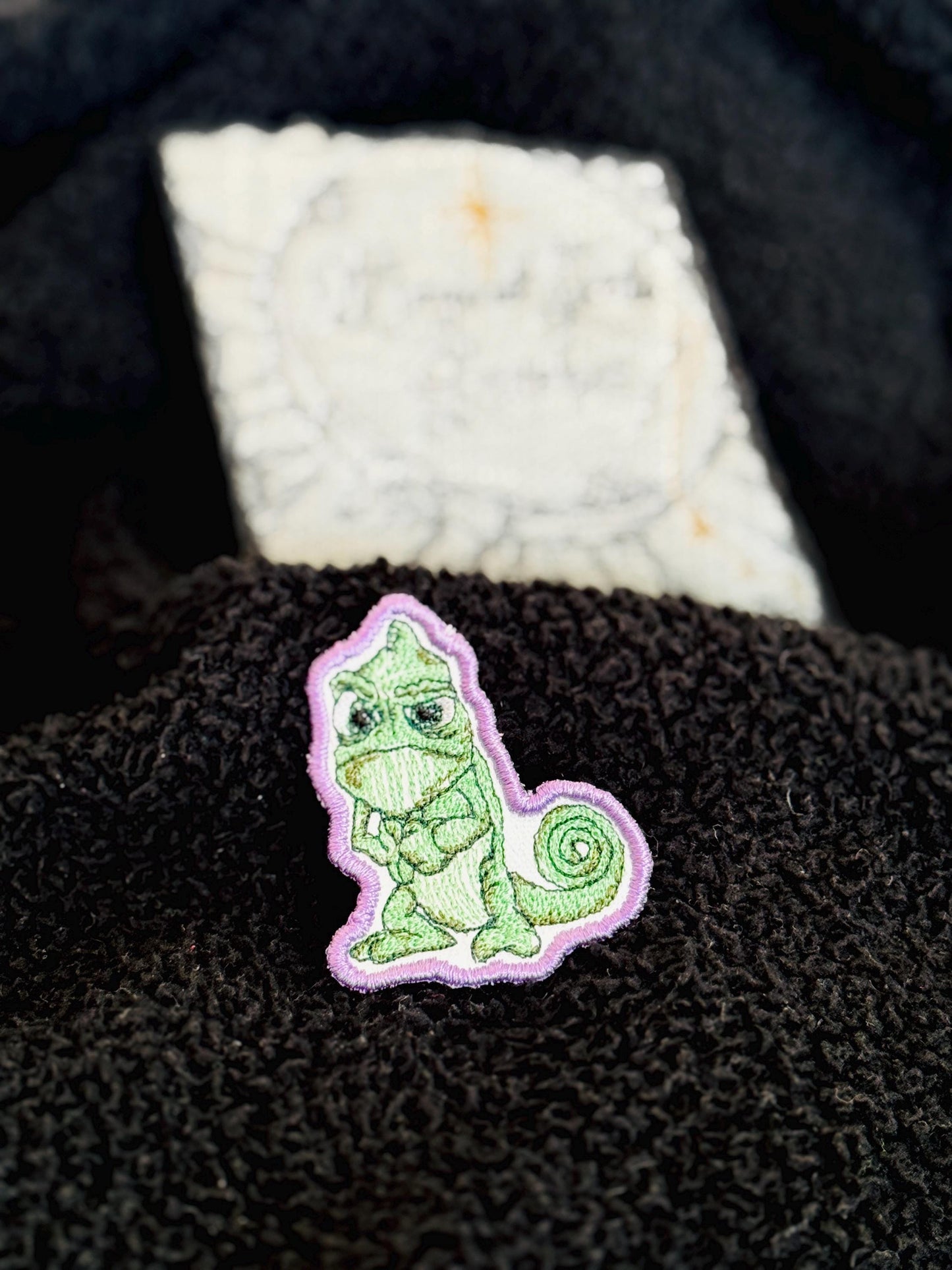 Pascal inspired Iron On Patch: Tangled Inspired Embroidered Applique