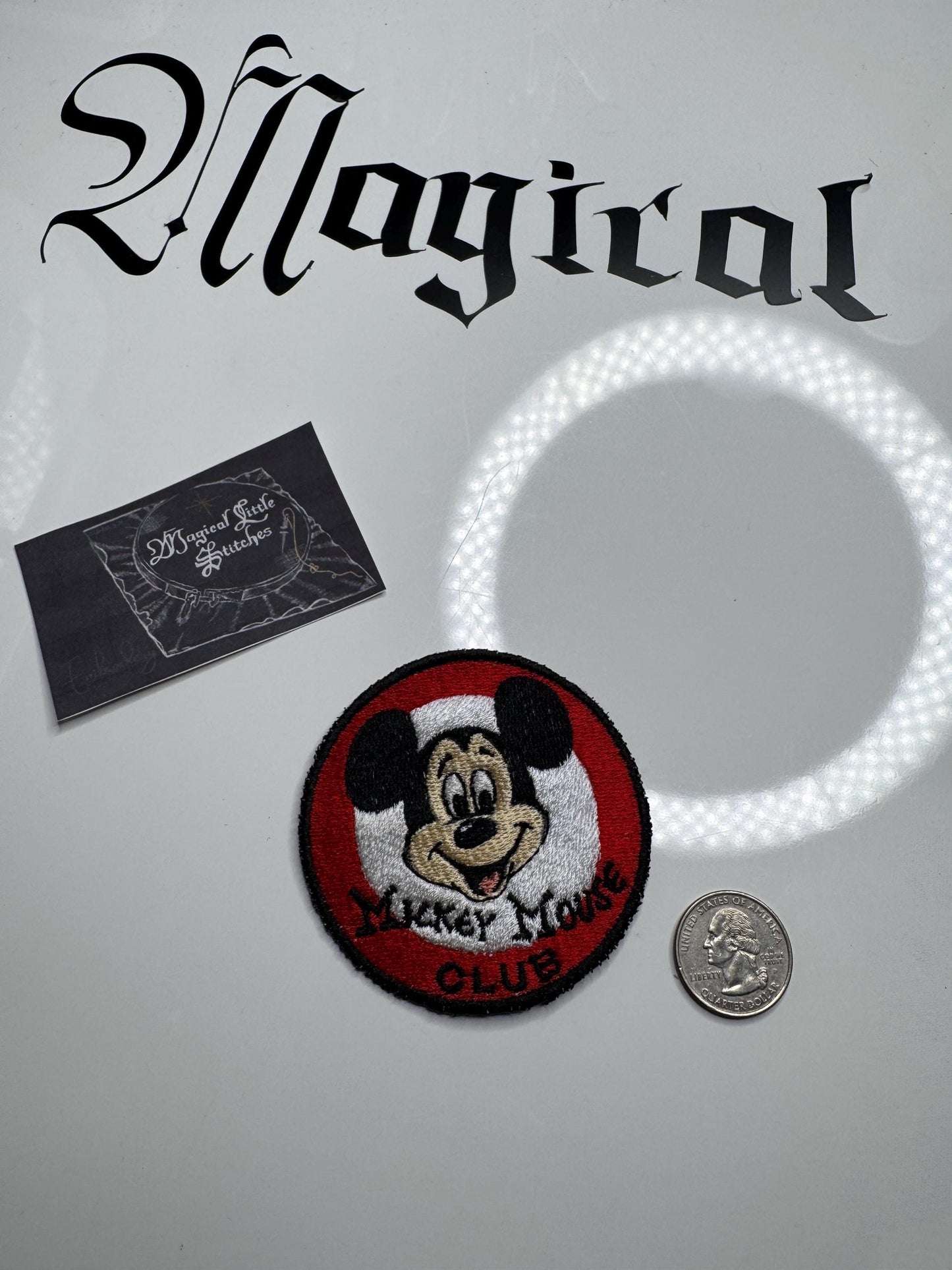Magical Mouse Club Patch: iron on patch