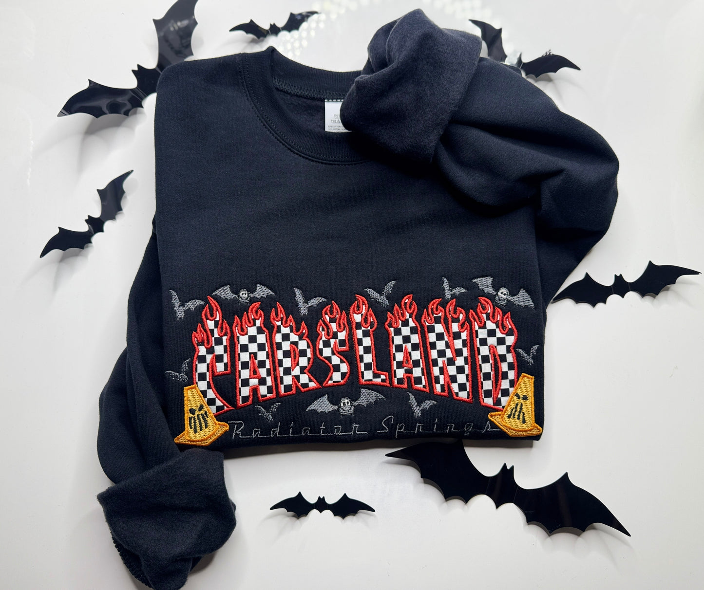 Spooky Cars Embroidered sweater