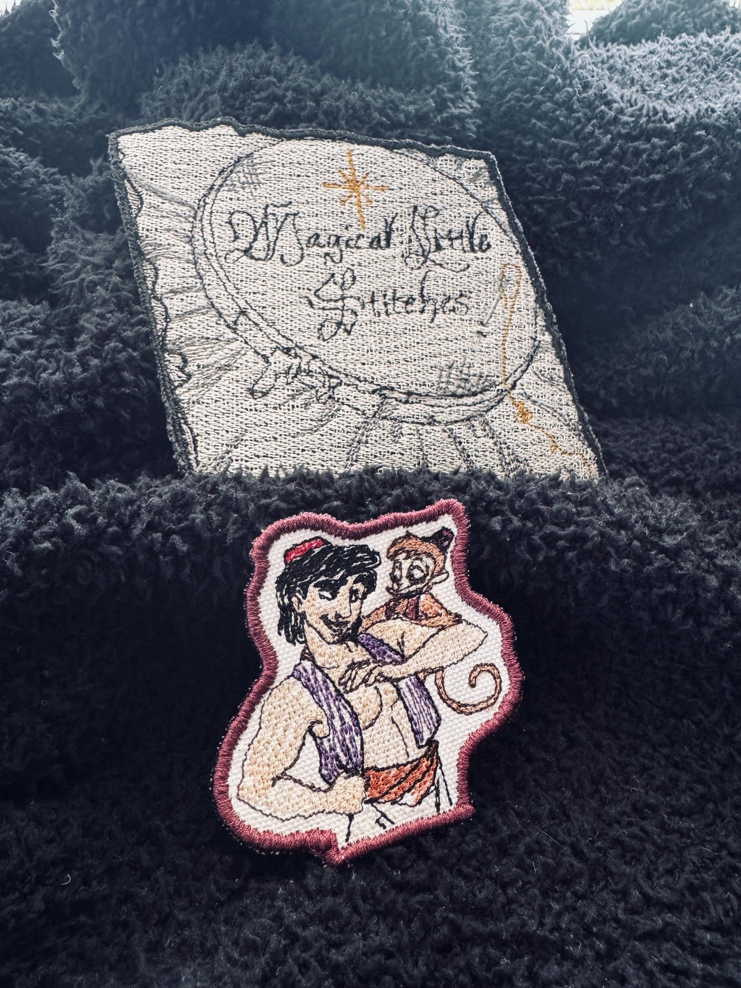 Princess Jasmine and Aladdin Embroidered Iron On Patches