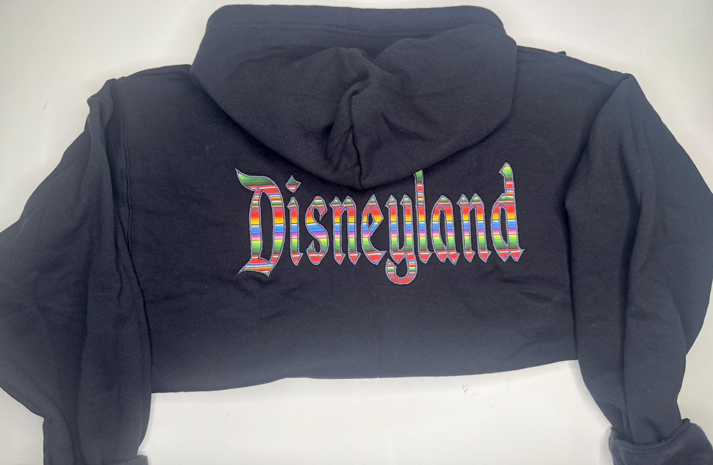 Embroidered Magical Serape Zip-Hopdie: Hispanic  Lightweight sweater