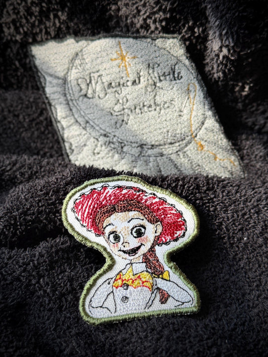 Cowgirl Jessie Embroidered Iron-On Patch: Toy Story Inspired