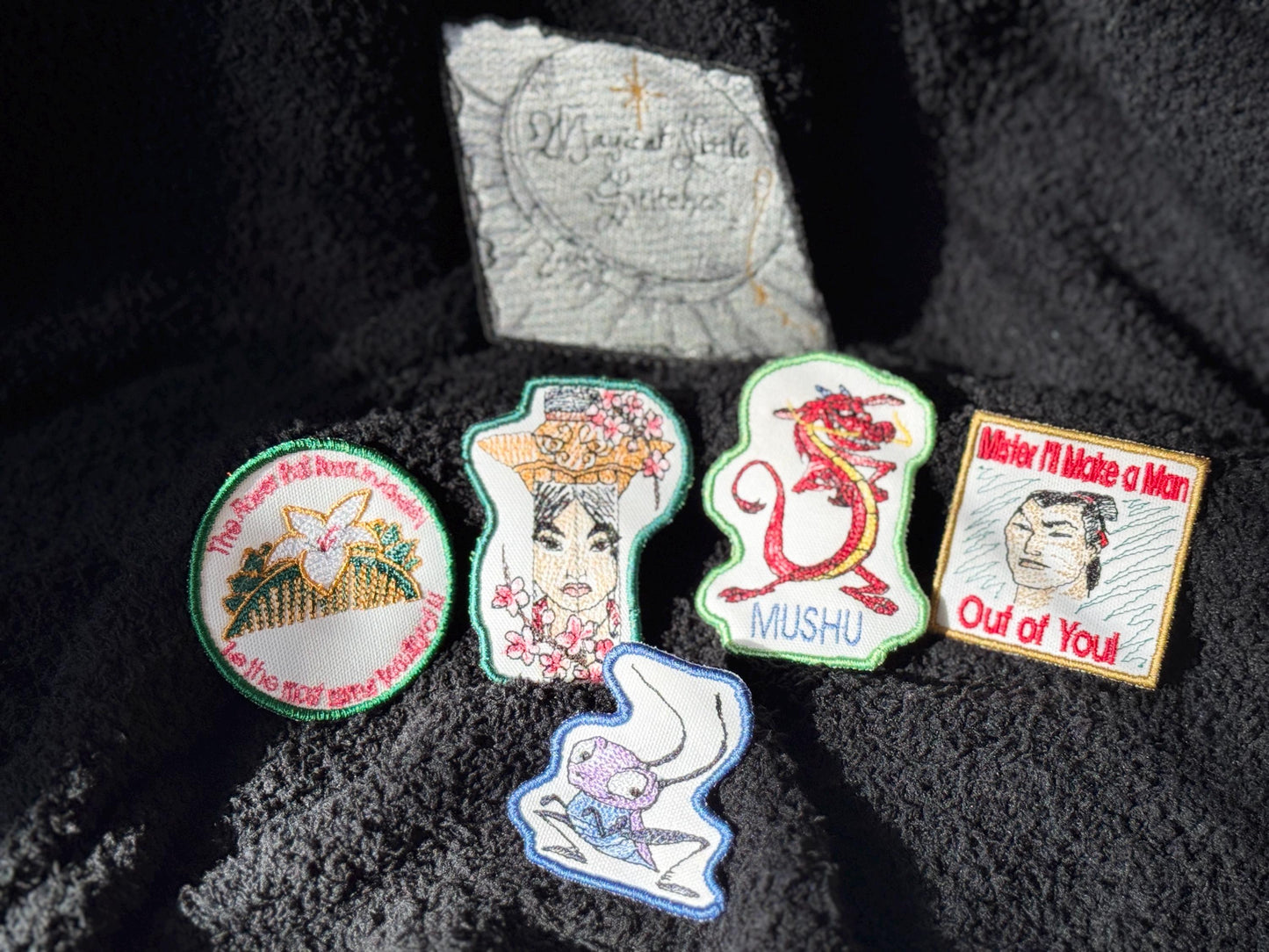 Cri-Kee inspired  Embroidered Iron-On Patch: Mulan Inspired
