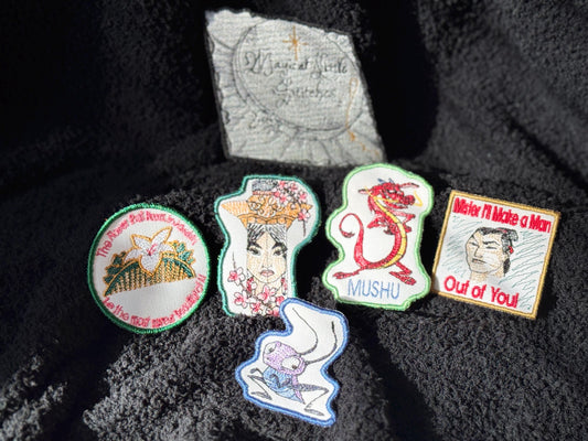 Cri-Kee inspired  Embroidered Iron-On Patch: Mulan Inspired