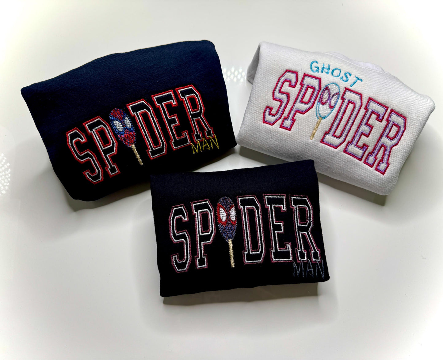Unique Spidey inspired Embroidered  sweatshirt, Disney sweatshirt , cozy lounge wear, fall season, lightweight sweater, spiderman sweater