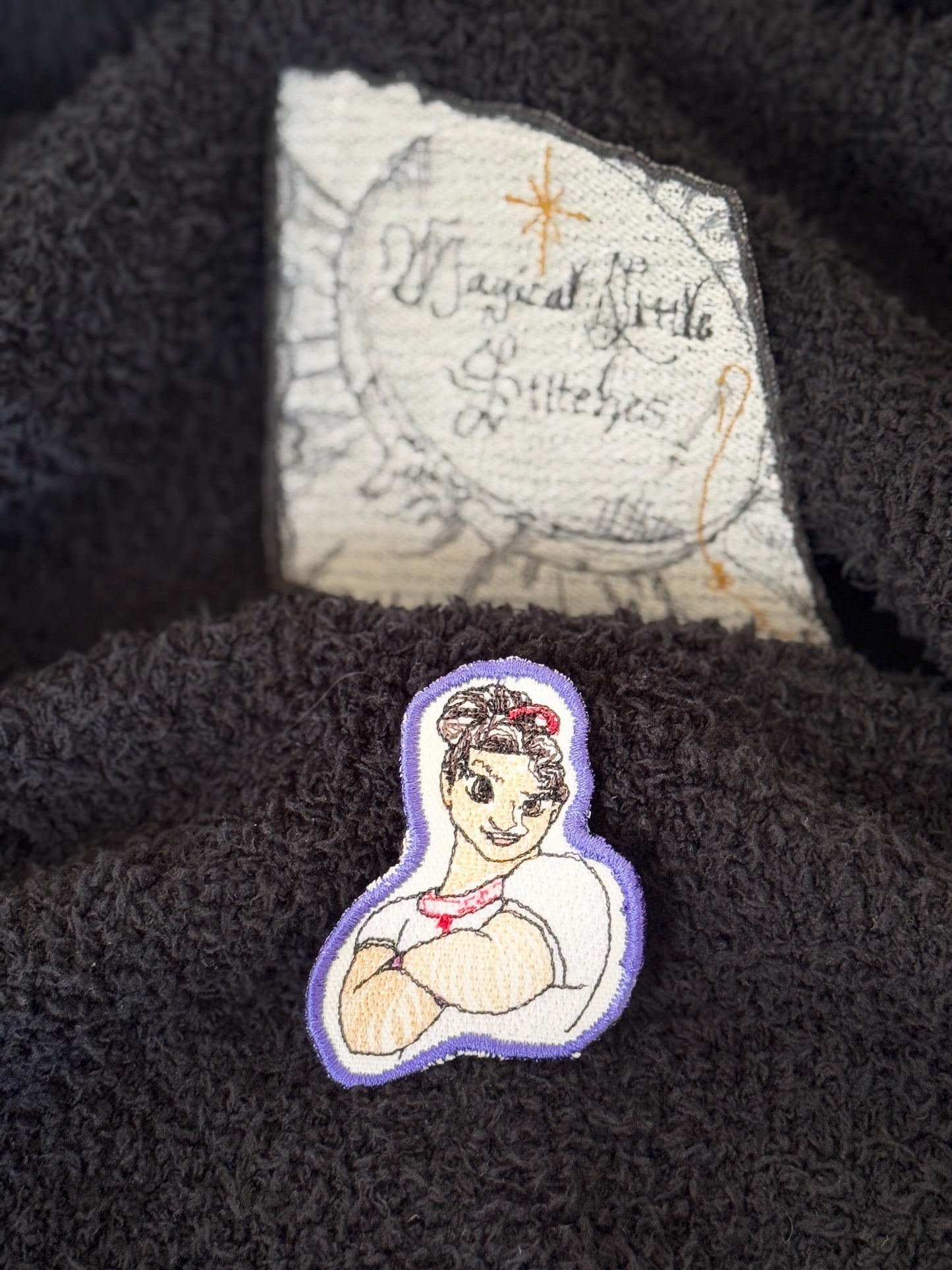 Luisa the beauty and the brawn inspired patch from the movie Encanto, iron on Encanto patch, Disney inspired patches, patches for bags