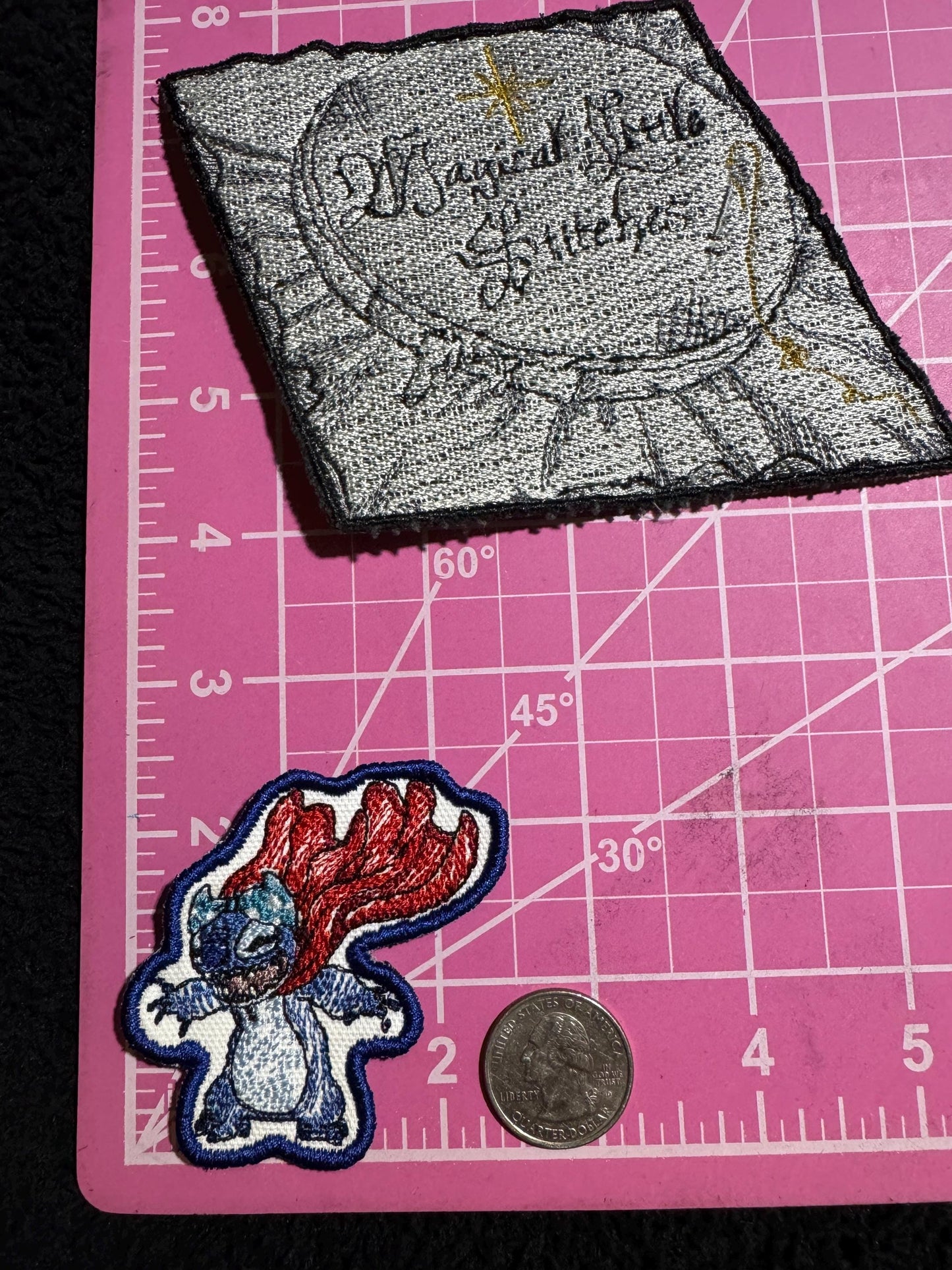 Stitch Inspired Embroidered Iron-On Patch