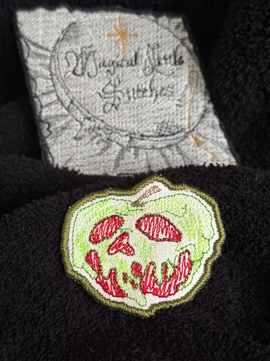 Glow in the dark Posion Apple Iron on Patch, Snow White inspired iron on patch, Disney inspired iron on patch, patches for jackets and bags