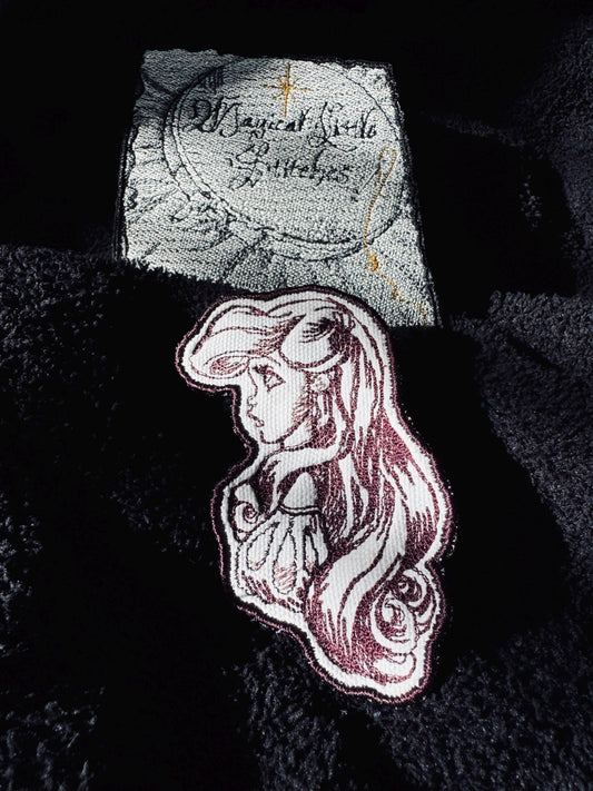 Ariel iron on patch, iron on patch, embroidered patch, patches for jackets, Disney patch, patches for hats, patches for bags