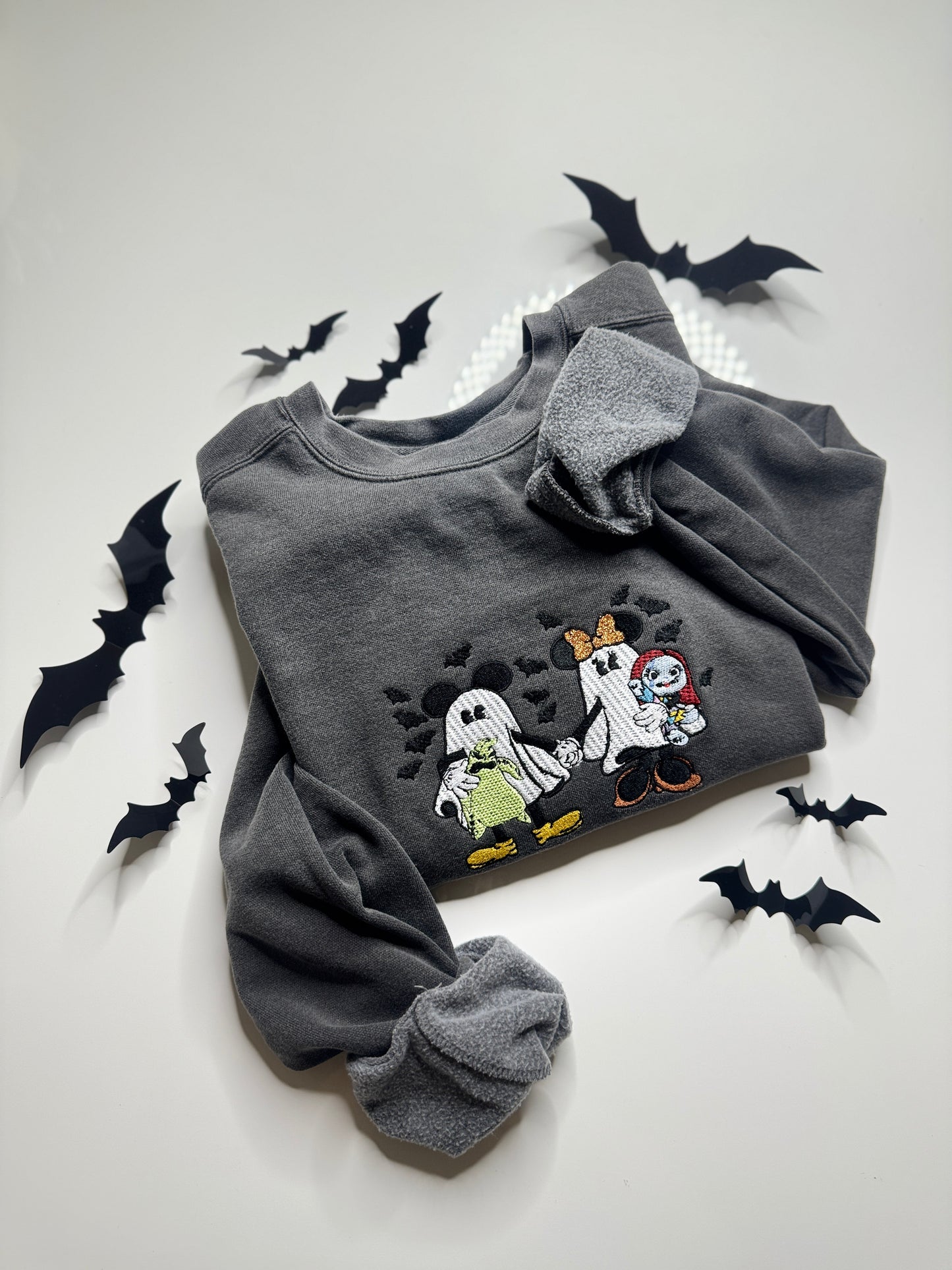Embroidered Halloween ghost sweater