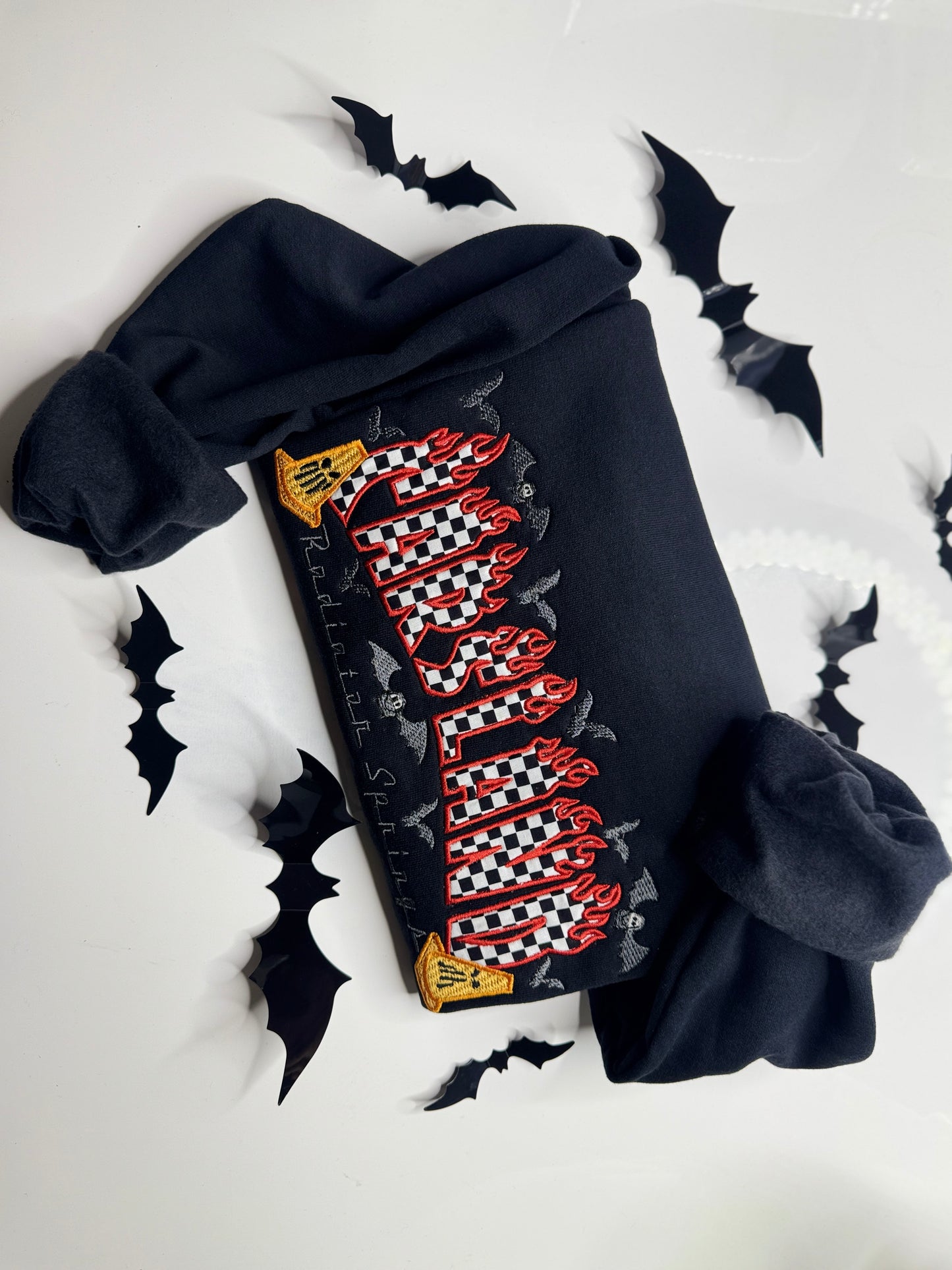 Spooky Cars Embroidered sweater