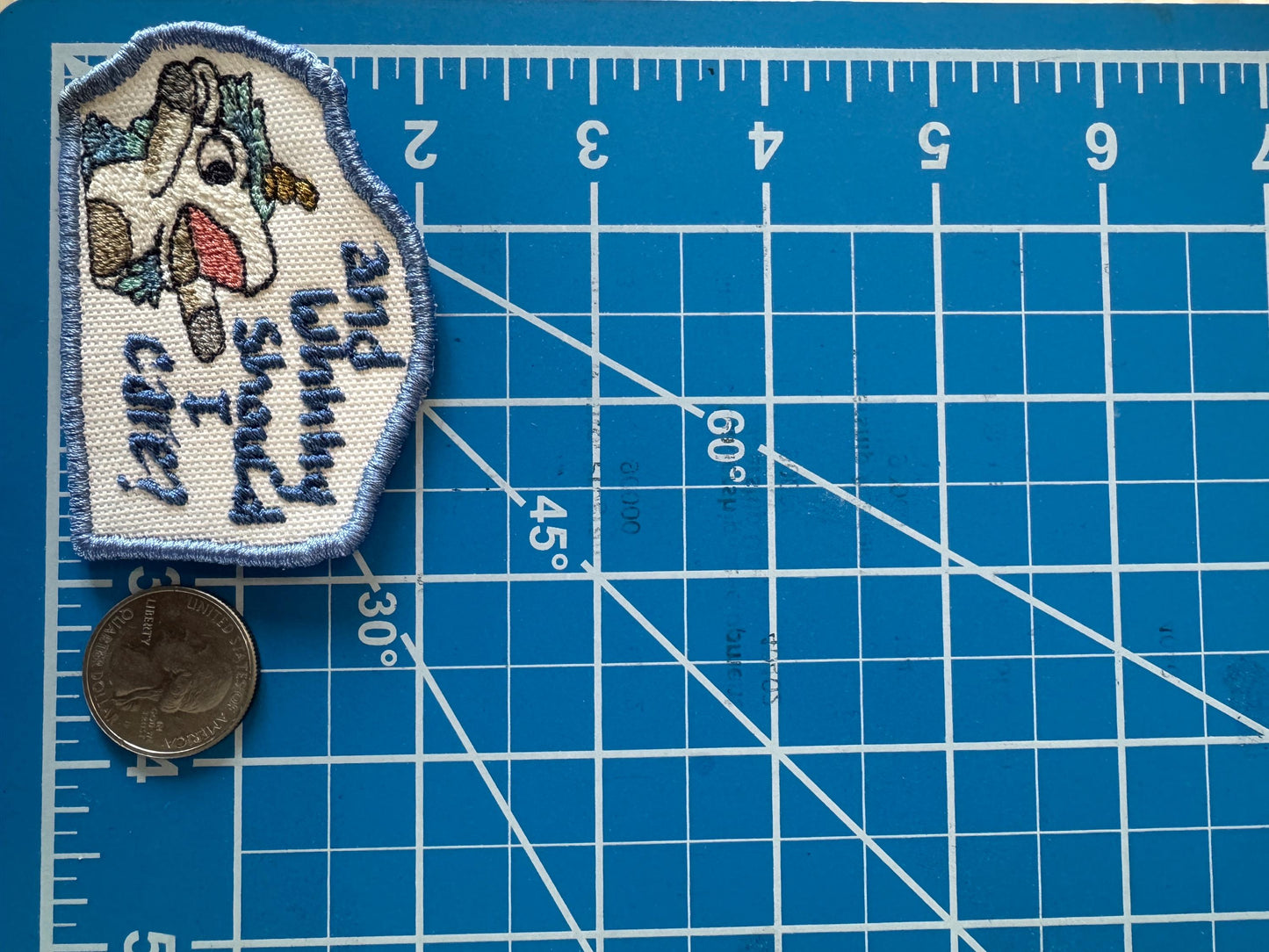 Unicorse Puppet Embroidered Iron-On Patch: Bluey Inspired