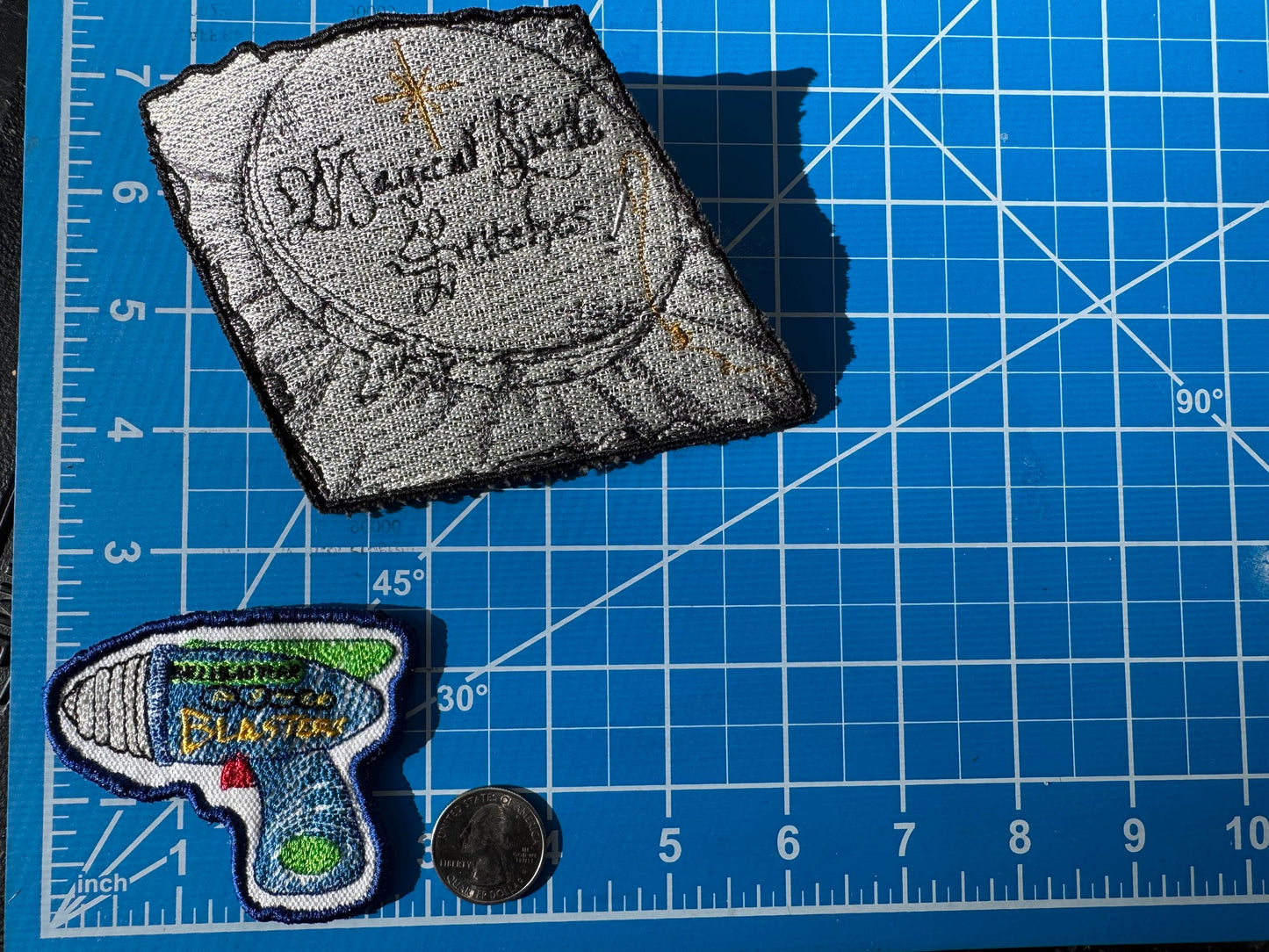 AstroBlasters  Inspired Embroidered Patch: Astro Blaster and Target