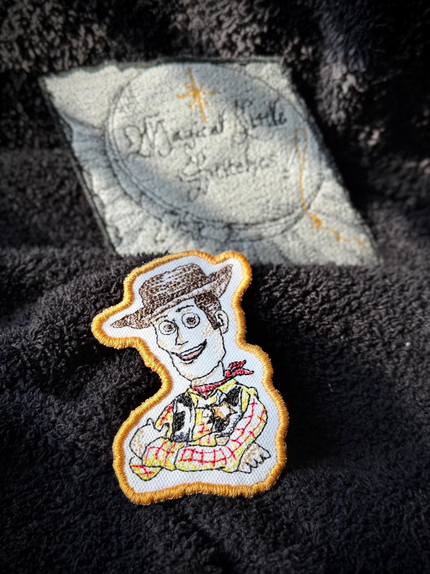 Woody inspired  Embroidered Iron-On Patch: Toy Story Sketch Style