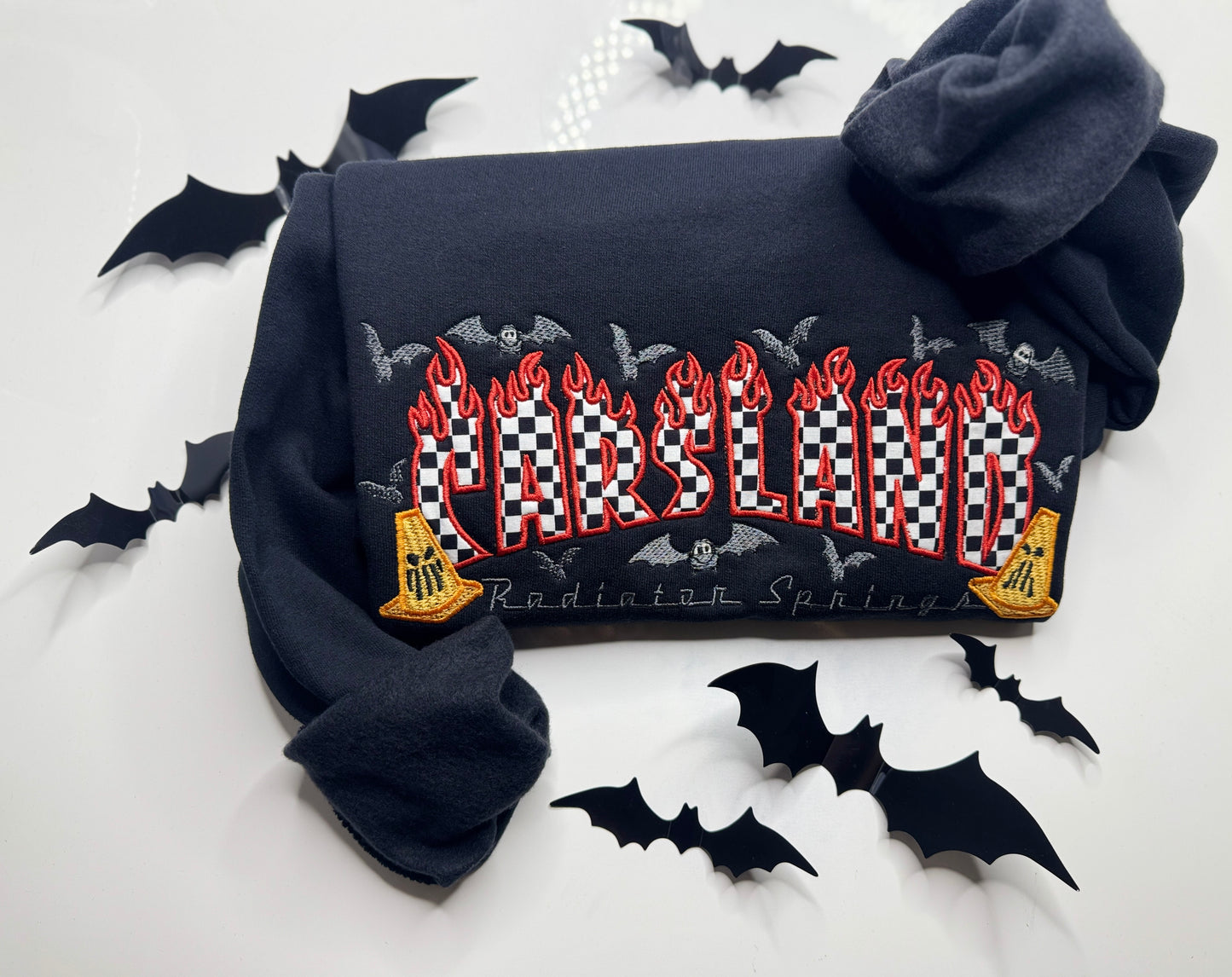 Spooky Cars Embroidered sweater
