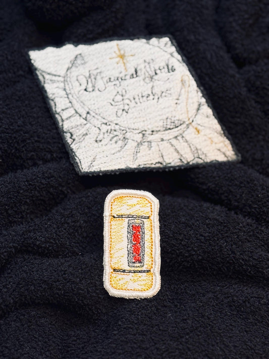 Monsters Inc. Scream Canister inspired Embroidered Iron-On Patch