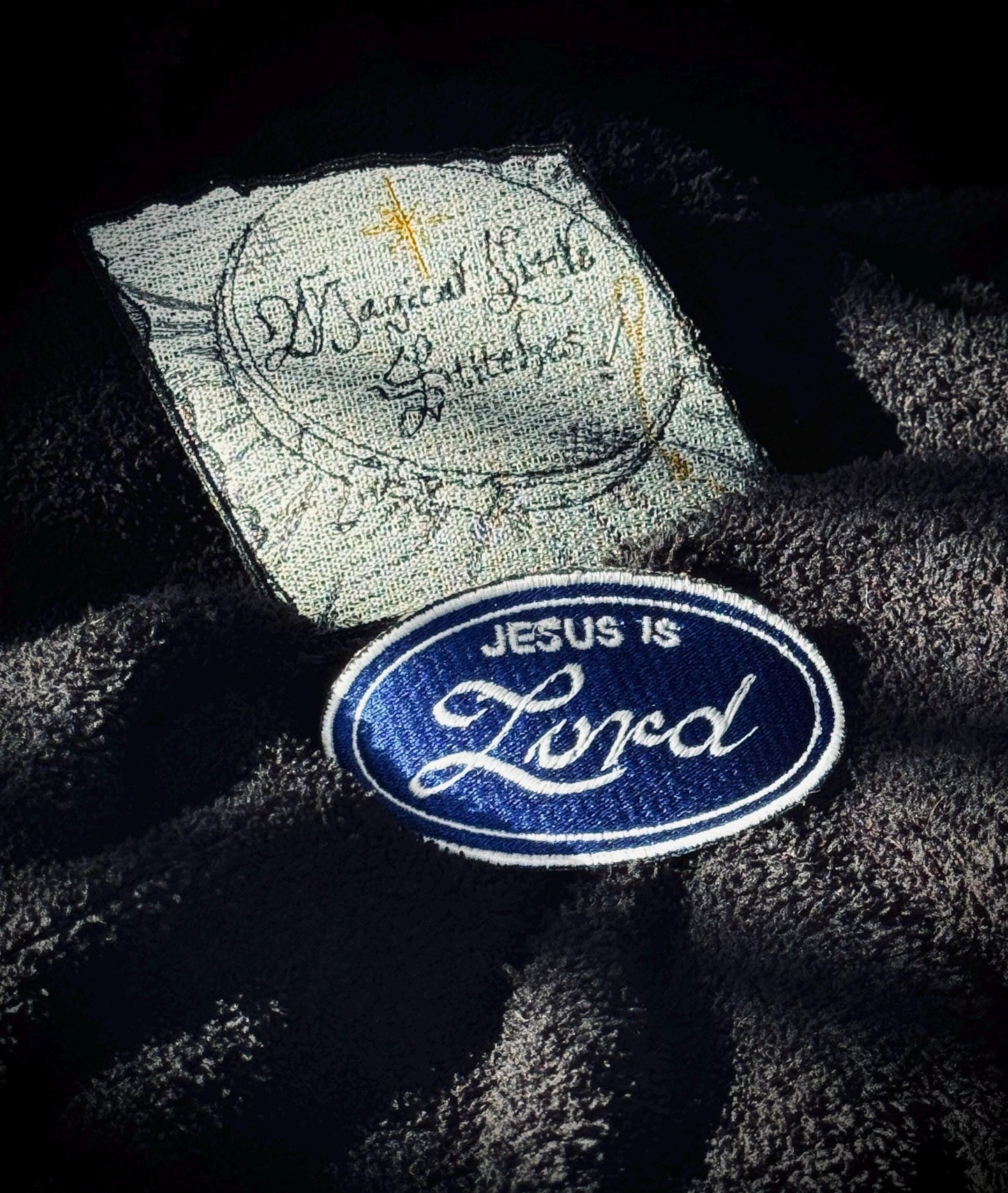 Jesus is Lord Embroidered Glow Patch - Iron On