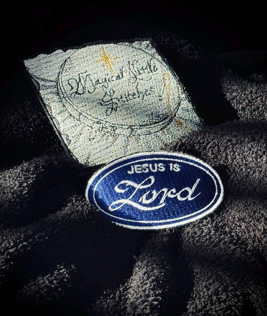 Jesus is Lord Embroidered Glow Patch - Iron On