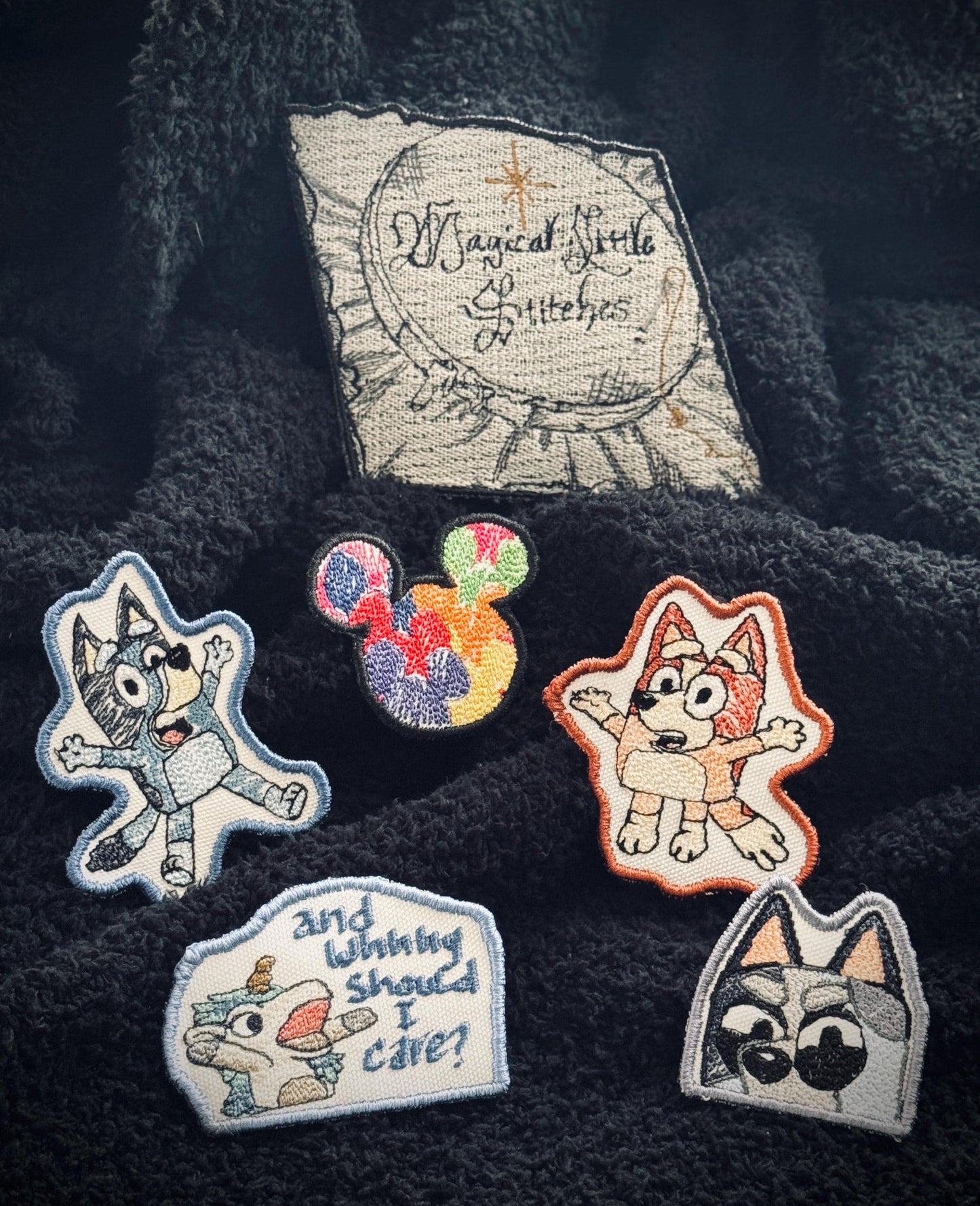 Unicorse Puppet Embroidered Iron-On Patch: Bluey Inspired