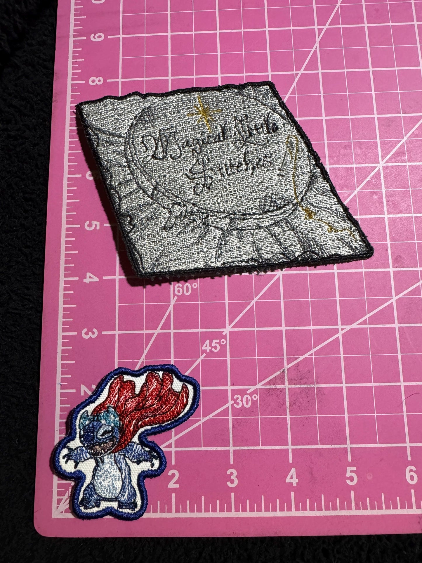 Stitch Inspired Embroidered Iron-On Patch