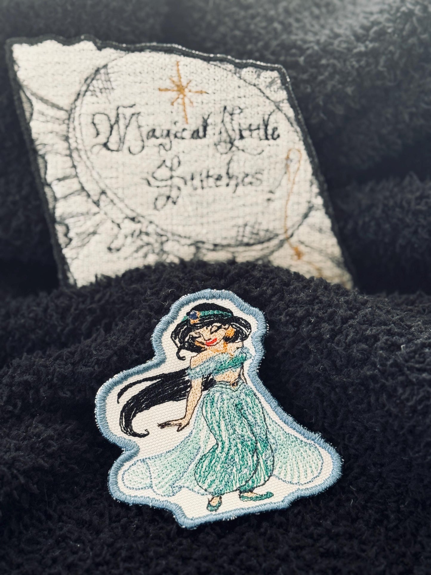 Princess Jasmine and Aladdin Embroidered Iron On Patches
