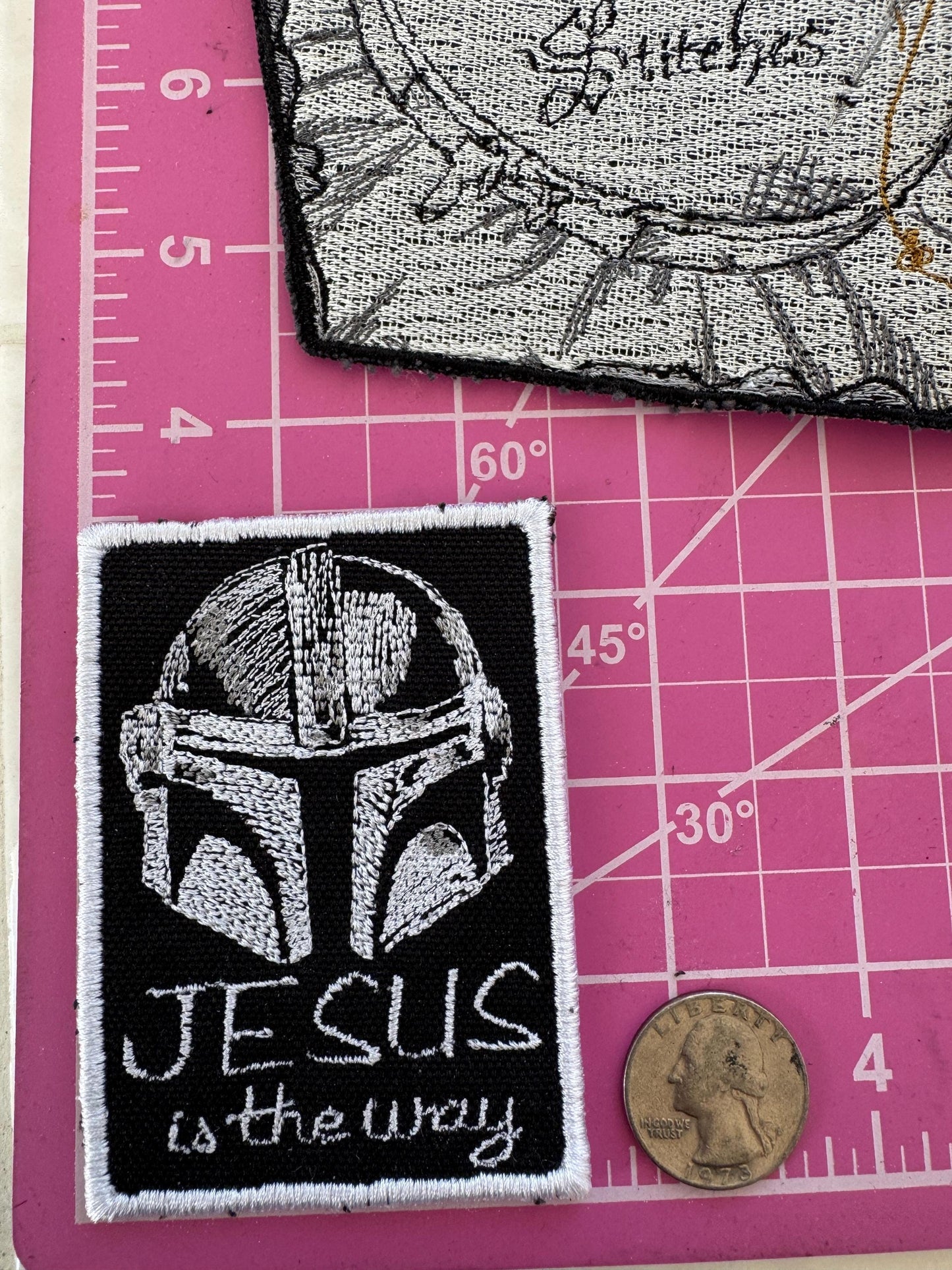 Jesus is the Way Mandalorian inspired iron on patch, Star Wars unique patches, iron on patches for bags, jackets and hats