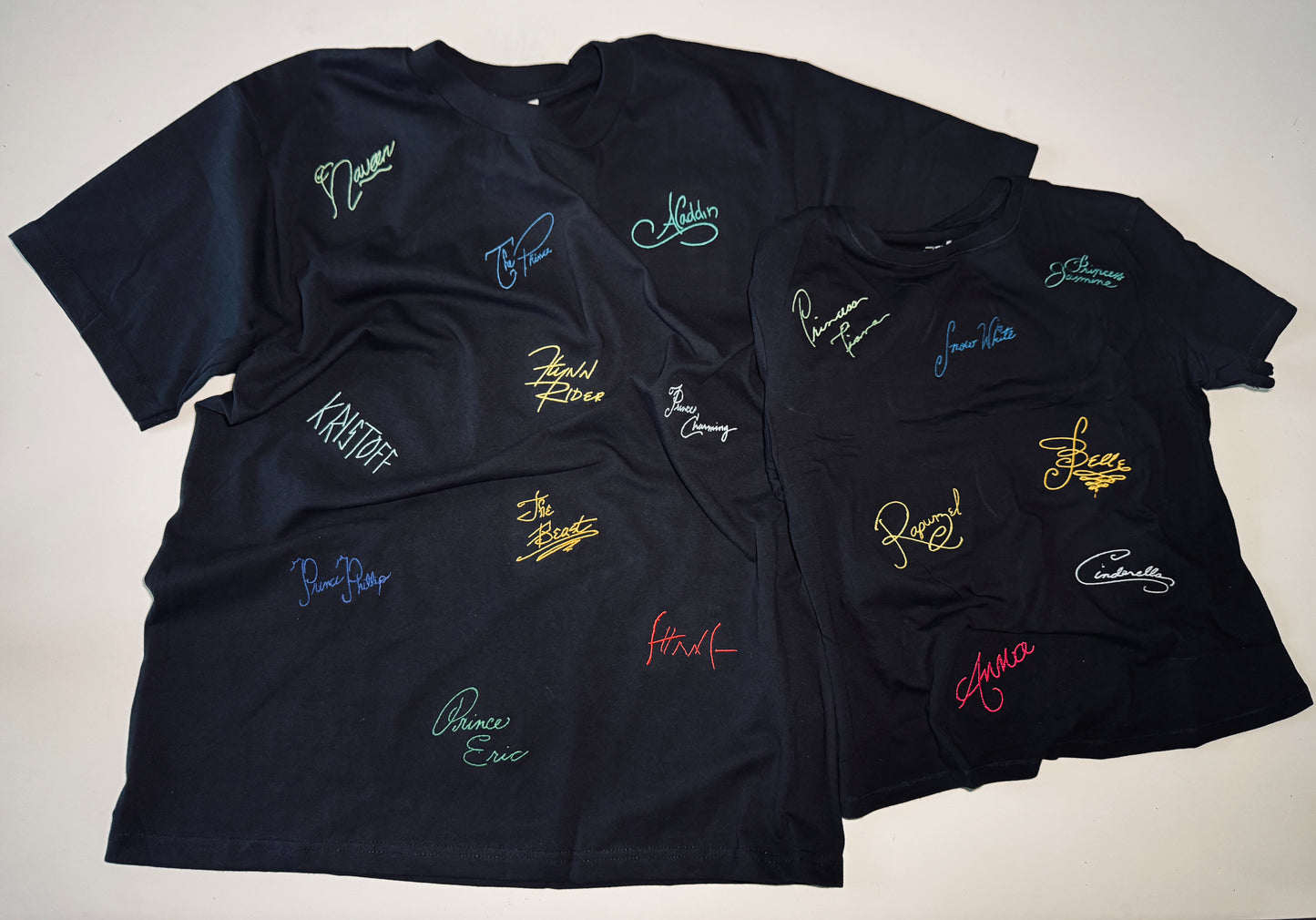 Fairytale Princess Signature Embroidered T-Shirt | Storybook Inspired Cropped baby tee