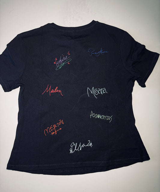 Fairytale Princess Signature Embroidered T-Shirt | Storybook Inspired Cropped baby tee