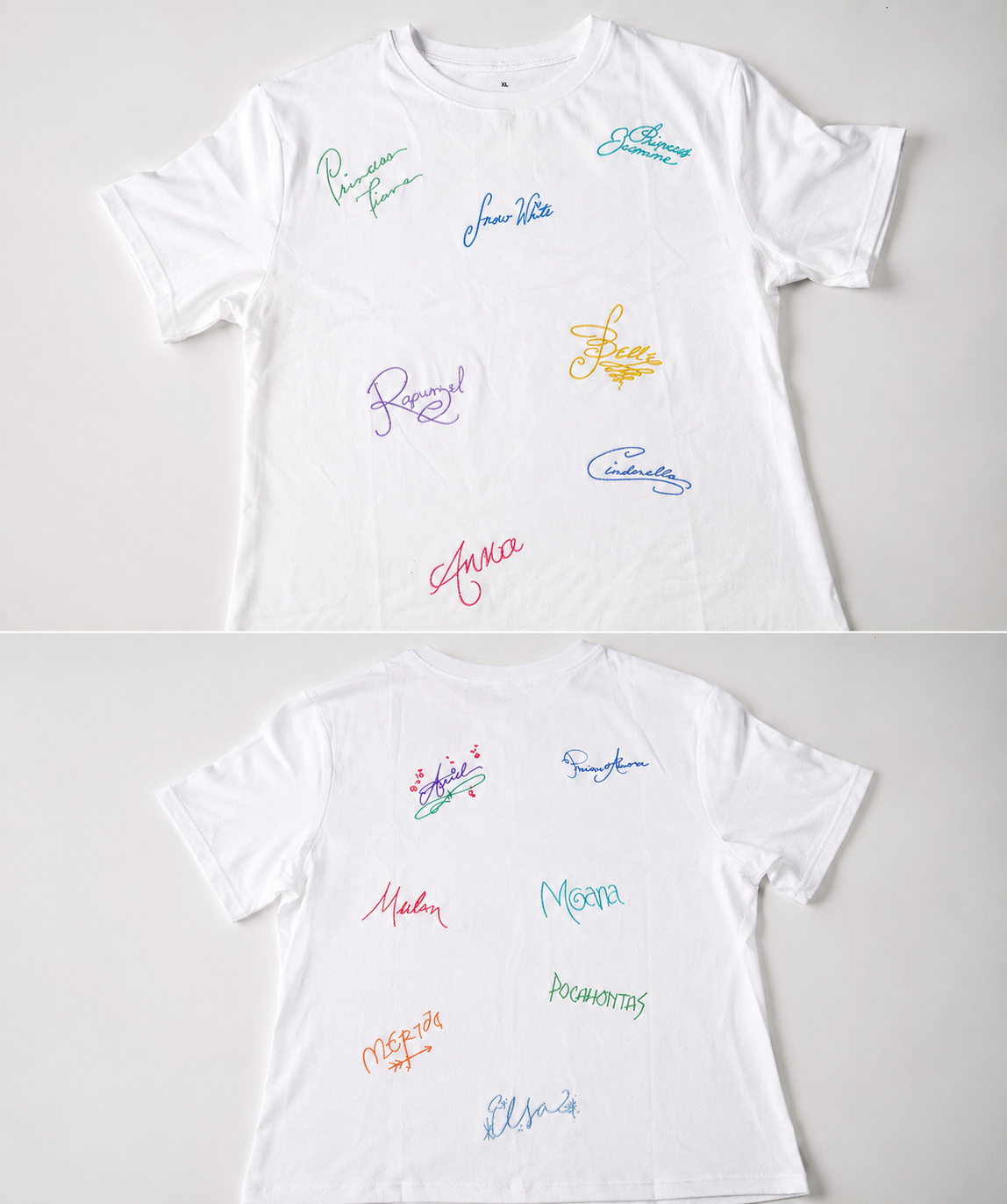 Fairytale Princess Signature Embroidered T-Shirt | Storybook Inspired Cropped baby tee