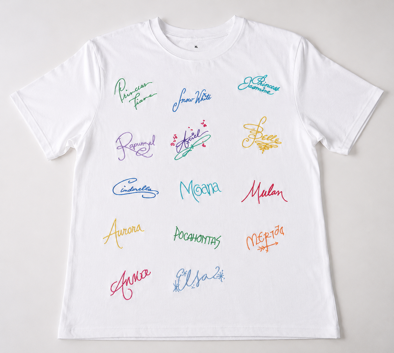 Fairytale Princess Signature Embroidered T-Shirt | Storybook Inspired Cropped baby tee