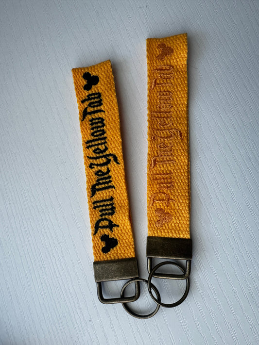 Pull the Yellow Tab Wristlet Keychain – Cute Bag Accessory