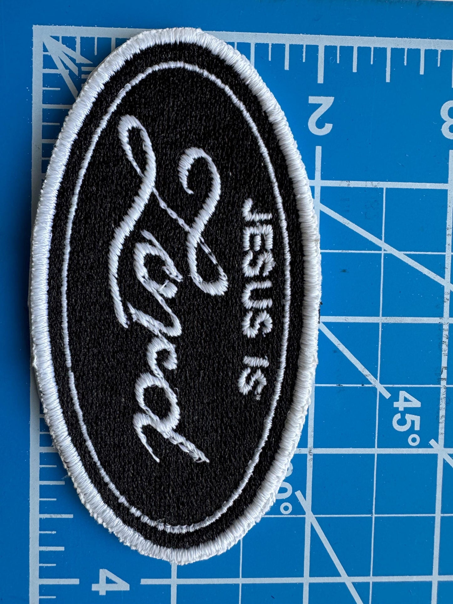 Jesus is Lord Embroidered Glow Patch - Iron On