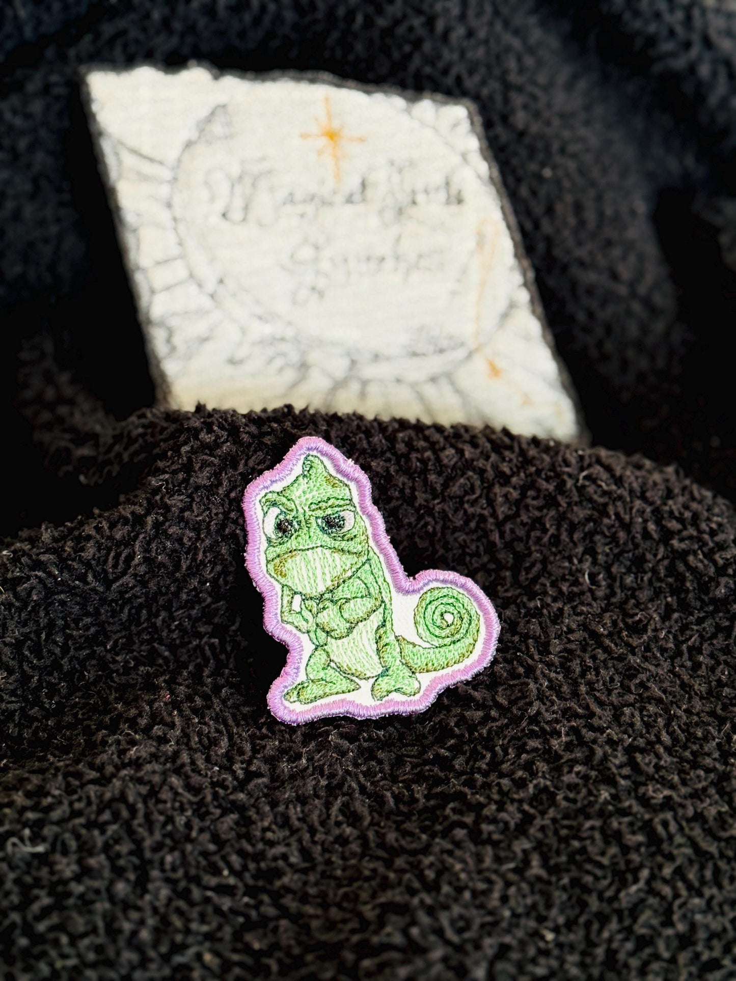 Pascal inspired Iron On Patch: Tangled Inspired Embroidered Applique