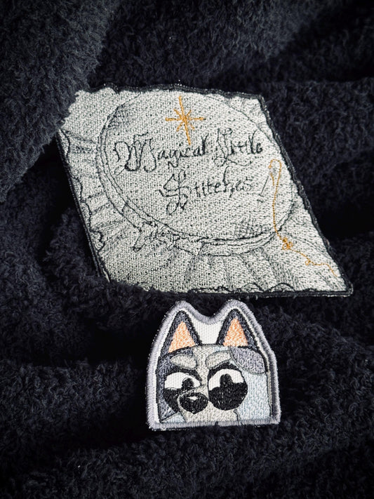 Muffin from Bluey inspired  Embroidered Iron-On Patch