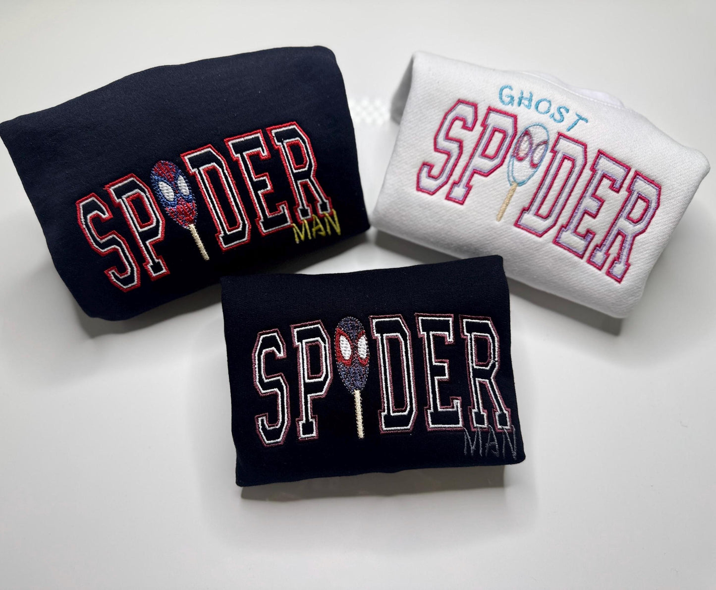 Unique Spidey inspired Embroidered  sweatshirt, Disney sweatshirt , cozy lounge wear, fall season, lightweight sweater, spiderman sweater